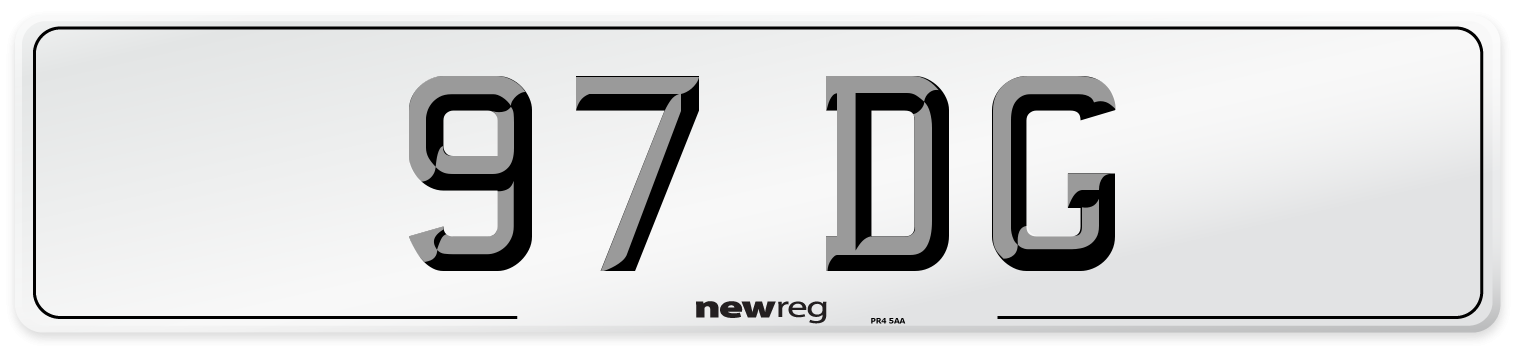 97 DG Number Plate from New Reg